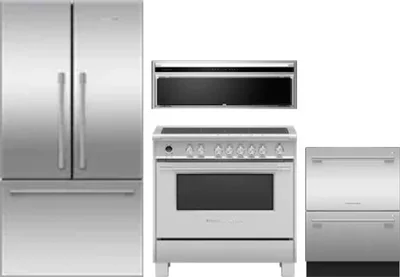 4 Piece Package Includes Refrigerator, Range, Hood And Dishwasher